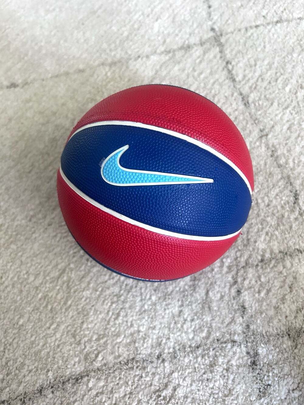 Nike Red and Blue Rubber Basketball Size 3 - Picture 2 of 5